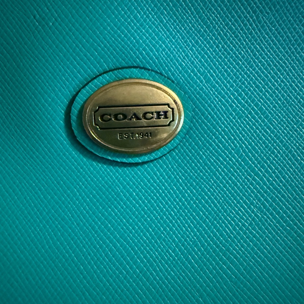 Coach Peyton Zip Top Saffiano Leather Tote Bag in Jade 27349 - Picture 10 of 16